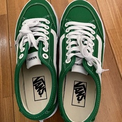 【お取引中】★新品未使用★vans バンズ　スニーカー　緑　グリーンの画像