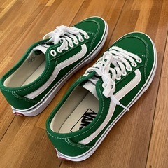 【お取引中】★新品未使用★vans バンズ　スニーカー　緑　グリーンの画像