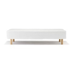 無印用品 ダブルベッド 木製脚・１２ｃｍ／ブラウン 付き