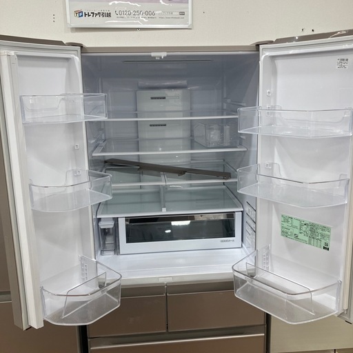 6ドア冷蔵庫　HITACHI R-HX60R 2021年製　132,000円
