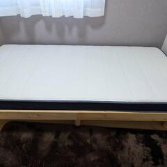 カズさん用シングル 総ヒノキすのこベッドフレーム(N-NTL)　...