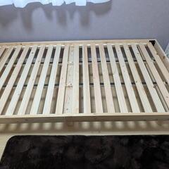 カズさん用シングル 総ヒノキすのこベッドフレーム(N-NTL)　ニトリマットレス付きの画像