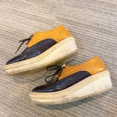 Bridget Birkin ブリジットバーキン ウィングチップ シューズ Lの画像