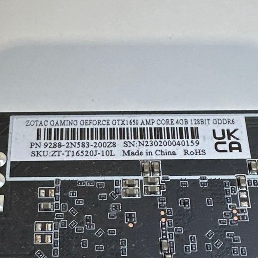 動作確認済gtx1650 ショップ GTX1650 OC 4gb 動作確認済み。 動作確認