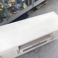 テレビ台 幅114cm フレンチカントリー調 アイボリー色系 TV台 ローボード ☆ 札幌市 北区 屯田 