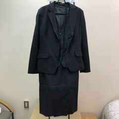 【事務服i】13号 ３点セット/ジャケット・ベスト・スカート