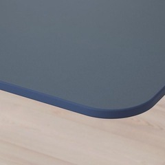 【IKEA/イケア】BEKANT ベカント コーナーデスク 右 電動昇降式, リノリウム ブルー/ブラック PCテーブル/パソコン/勉強机の画像