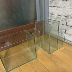 取り引き中　ガラス水槽　小型　熱帯魚やメダカに　4個まとめての画像