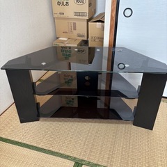 テレビ台！ガラス、レコーダー収納付き！ガラス台
