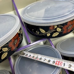 新品未使用　陶器タッパー　5個セットの画像