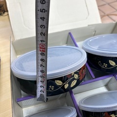 新品未使用　陶器タッパー　5個セットの画像