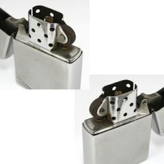 ZIPPO ダイゴナルライン 1937復刻 レプリカ サテーナ 2018年製 PAT.2032695 ヘアライン仕上げ 火花確認 ケース付 札幌市 清田区 平岡の画像