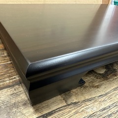 【塩尻市引き取り限定】唐木　花台　黒檀　未使用品　高さ5×横42×奥行28(cm)の画像