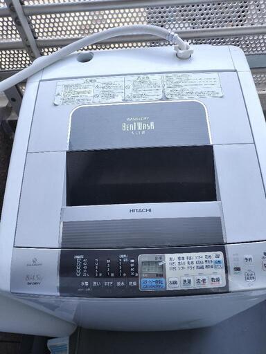 洗濯機 HITACHIビートウォッシュ BW-D8MV