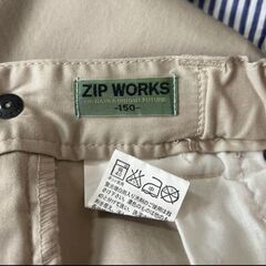ZIP WORKS ワイシャツ　ネクタイ　パンツ　長袖ニット　４点セット 150の画像