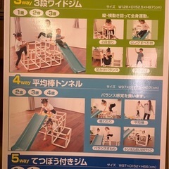 白いわんぱくジム（紙パイプ製ジャングルジム）の画像