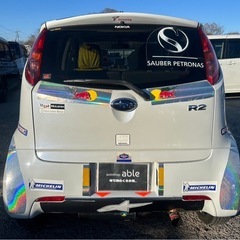 【支払総額14.8万円】マニアに人気！R2スーパーチャージャー4WD車検令和9年1月機関良好！社外マフラー 社外アルミ！ステッカーまみれの画像