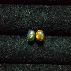 天然石ピアス ブラックオパールの画像