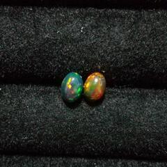 天然石ピアス ブラックオパール