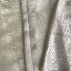 昭和レトロ　古布　ハギレ　端切れ　大小つる鶴柄