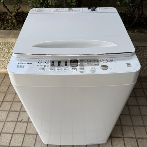 美品‼️洗濯機 5.5k Hisense 2023年製 配送可能！
