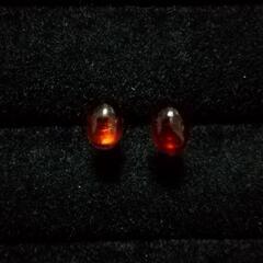 天然石ピアス ファイヤーオパール