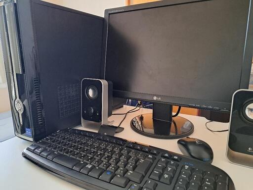 デスクトップ パソコン LGモニター win10 ロジクール キーボード マウス スピーカー セット