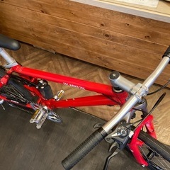 【ARKSシフトレバー・チェーン新品！】フルサスペンション　アルミフレーム ディスクブレーキ 8速　20インチミニベロMTB レッドの画像