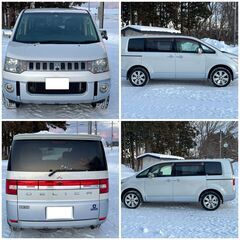 【車検あり】H20/デリカD5/4WD/シャモニー/両側パワスラ/純正ナビ/バックカメラ/フリップダウンモニターの画像