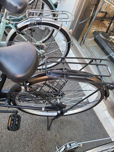 ★店頭にて試乗可★ J6546　shiono　塩野自転車　シティサイクル　River side　ブラック　26インチ　ダイナモライト　