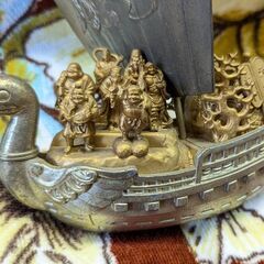 ☆置物　宝船・七福神　中古品　の画像