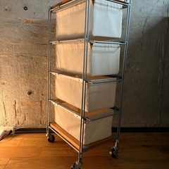 無印スチールユニットシェルフ帆布バスケットセット