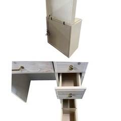 NO.2130 《美品》 ドレッサー 鏡 机 収納家具 家具 中古の画像