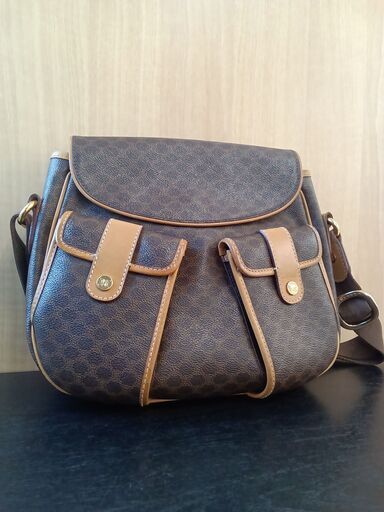 ★ジモティ割あり★ CELINE マカダムショルダーバック ブラウン W30×D11×H27  TC6927