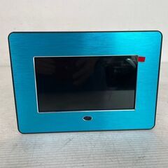 ゾックス デジタルフォトフレーム DS-DA70N108CY シアンカラー 中古 動作確認済 7インチ液晶スチール 内臓2GBメモリ 多機能 有線電源 Y0745の画像
