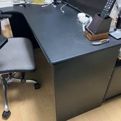 書斎机　作業机　パソコンデスク　引き出し付き