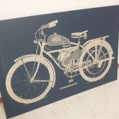 【プリント 絵画（motorbicycle）】『壁掛けにも』 オ...