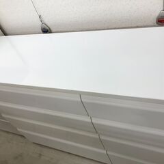 ニトリ NITORI チェスト ロータイプ WISH3 ホワイト 光沢  大容量 収納 衣類収納 新生活 引越 クリーニング済み 堺市 石津 ジャングルジャングル石津店の画像
