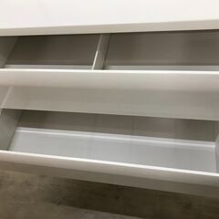 ニトリ NITORI チェスト ロータイプ WISH3 ホワイト 光沢  大容量 収納 衣類収納 新生活 引越 クリーニング済み 堺市 石津 ジャングルジャングル石津店の画像