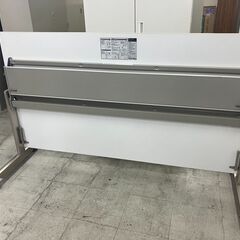 中古　良品　コクヨ　スタッキングテーブル　スタックテーブル　フォールディングテーブル　サイドスタックテーブル　折りたたみ会議机　会議テーブル　長机　セミナーテーブル　棚付　キャスター付　幕板付　W1800×D600×H700　愛知　岐阜　三重　一宮市 　グッドプライス一宮の画像