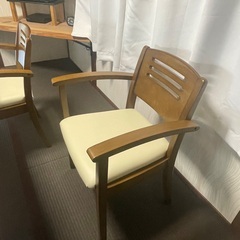 一枚板　無垢　松の一枚板　未使用　ダイニングテーブル　セット　引取り限定の画像