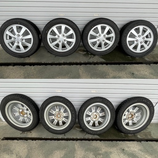 タント　純正アルミホイール　スタッドレス付き