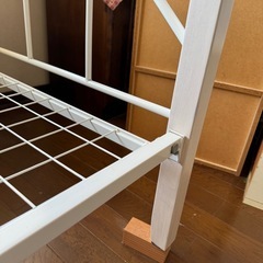 シングルベッド　ホワイトの画像