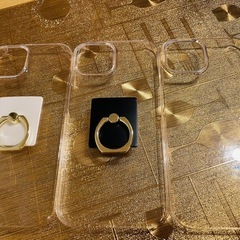 【お買得3点セット】iPhone15専用 透明ケース3個セット 2個リング付きの画像