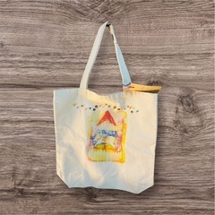 【グルンパの雑貨Wagon】06＊オリジナルイラスト*メリーゴーランド木馬柄トートbagの画像