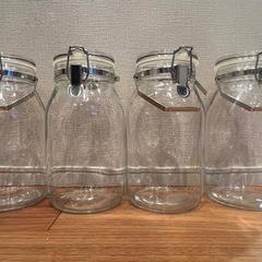 【差し上げます】ガラス保存瓶セット