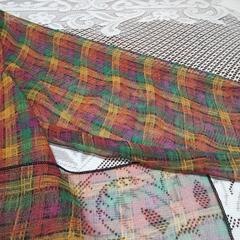 【美品】ＷＯＮ MOA両袖と前身頃シースルー チェック柄 長袖シャツの画像