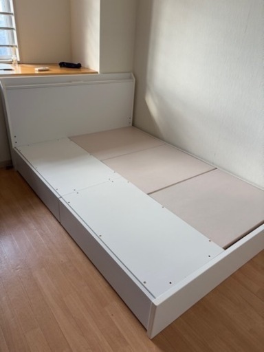 値下げしました！家具 ベッド ニトリ　収納付き　ダブルベッド