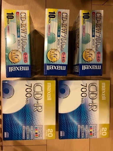 CD-RWとCD-R ５パックまとめて