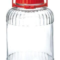 果実酒用　蓋付きガラス容器　